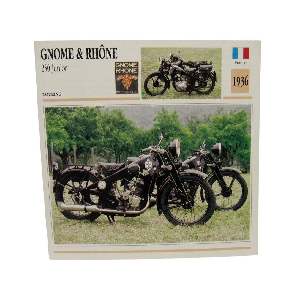 Gnome & Rhône 250 Junior 1936 France Atlas Motorcycle Card